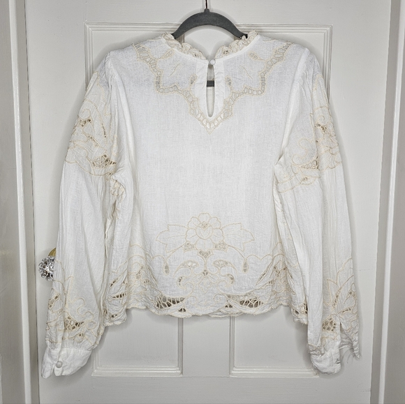 Anthropologie The Lainie Lace Cutwork Blouse - Picture 8 of 12